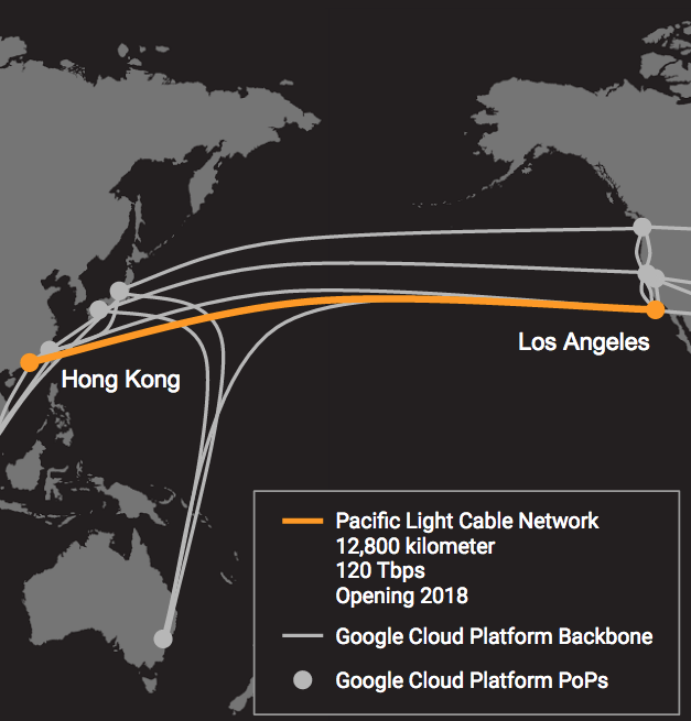 Google, Facebook investing in submarine cable system from LA to Hong Kong