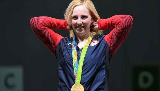 Virginia's Ginny Thrasher wins 1st gold in Rio