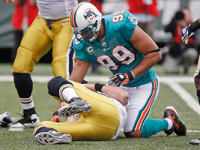 Jason Taylor of the Miami Dolphins Meeting With the New York Jets