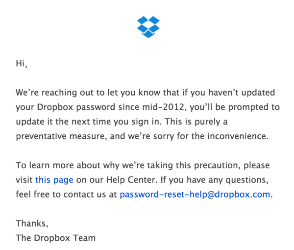 Dropbox hacked in 2012, 68 million accounts circulate online today