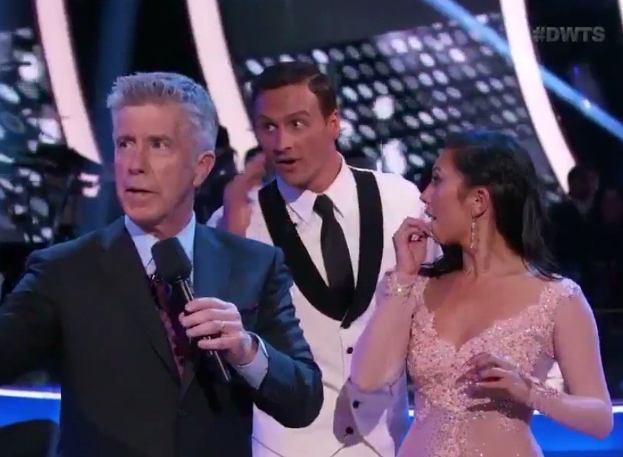 Protesters rush Ryan Lochte during 'Dancing with the Stars' debut